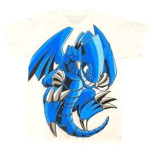 NWOT BLUE EYES WHITE DRAGON custom airbrush tee